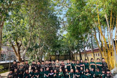 Hoạt động trải nghiệm ” CHÚNG EM LÀ CHIẾN SĨ TÝ HON” Trường Mầm Non Giao Thịnh